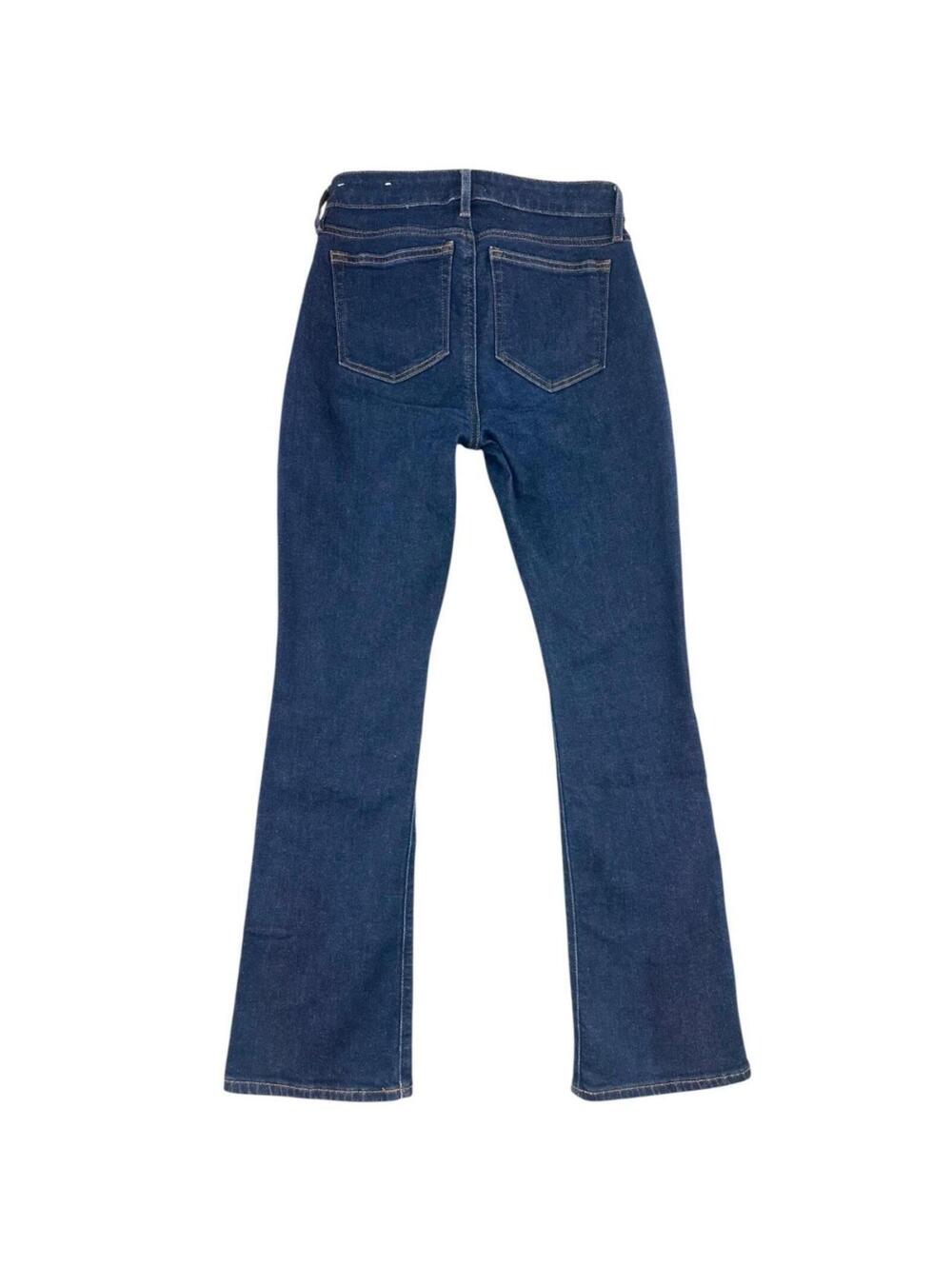 LOFT Dark Wash Flare Jeans Navy Blue Classic Five Pocket - Picture 3 of 8